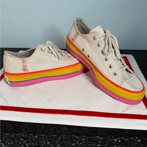 Converse Canvas Sneakers with Multicolor Soles